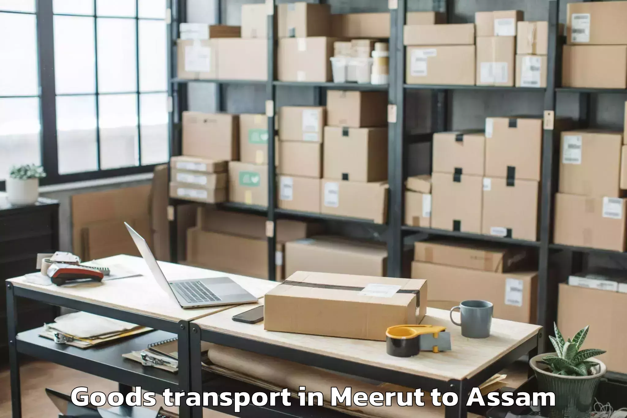 Meerut to Rupsi Airport Rup Goods Transport